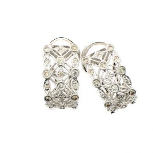 18 KARAT WHITE GOLD EARRINGS with 40 Diamond(s) 0.43ctw