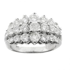 14 KARAT WHITE GOLD WEDDING / ANNIVERSARY BAND with 21 Diamond(s) 2.10ctw