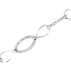 14 KARAT WHITE GOLD BRACELET with 137 Diamond(s) 0.75ctw