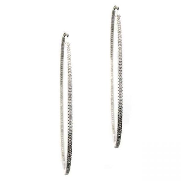 14 KARAT WHITE GOLD EARRINGS with 284 Diamond(s) 1.80ctw