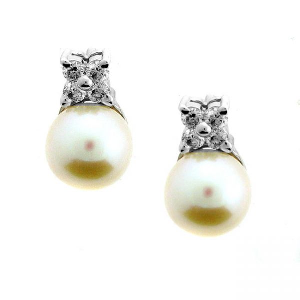 14 KARAT WHITE GOLD EARRINGS with 8 Diamond(s) 0.20ctw