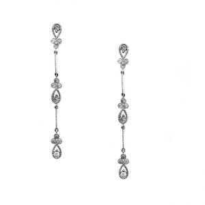 14 KARAT WHITE GOLD EARRINGS with 24 Diamond(s) 0.65ctw