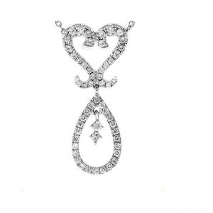 14 KARAT WHITE GOLD NECKLACE with 52 Diamond(s) 0.33ctw