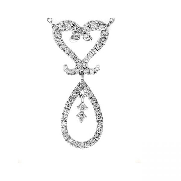 14 KARAT WHITE GOLD NECKLACE with 52 Diamond(s) 0.33ctw