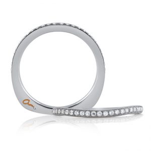 18 KARAT WHITE GOLD WEDDING BAND with diamonds - 4027WR-B