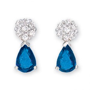 14 KARAT WHITE GOLD EARRINGS with 14 Diamond(s) 0.15ctw