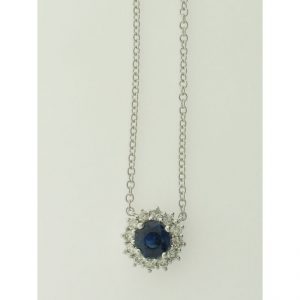 14 KARAT WHITE GOLD NECKLACE with 12 Diamond(s) 0.19ctw