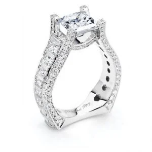 18 KARAT WHITE GOLD WEDDING RING with diamonds - 3290WR - Michael M