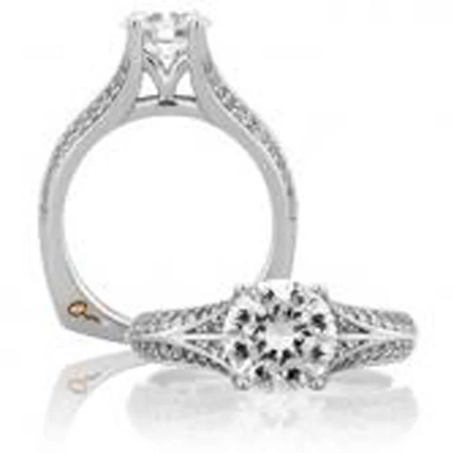 18 KARAT WHITE GOLD WEDDING RING with diamonds - 4017WR