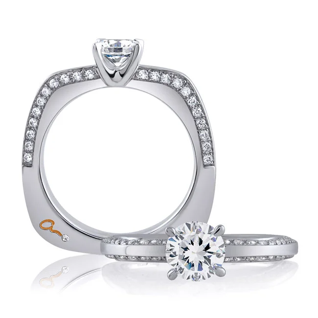 18 KARAT WHITE GOLD WEDDING RING with diamonds - 4022WR-A