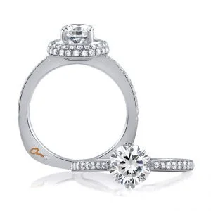 18 KARAT WHITE GOLD WEDDING RING with diamonds - 4026WR-A