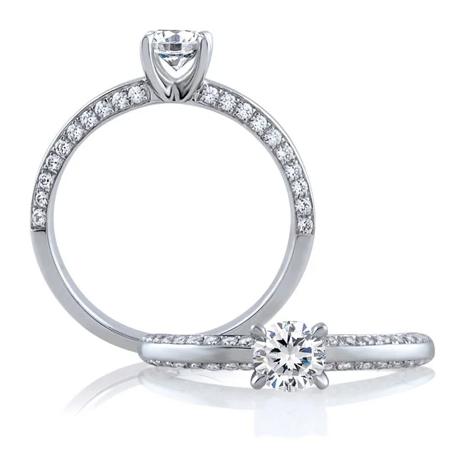 18 KARAT WHITE GOLD WEDDING RING with diamonds - 4033WR-A