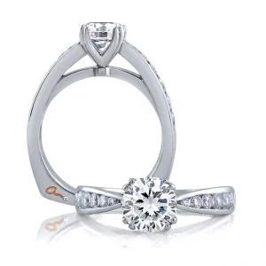 18 KARAT WHITE GOLD WEDDING RING with diamonds - 4034WR-A