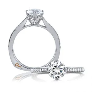 18 KARAT WHITE GOLD WEDDING RING with diamonds - 4039WR-A