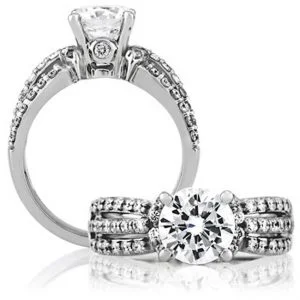 18 KARAT WHITE GOLD WEDDING RING with diamonds - 4044WR