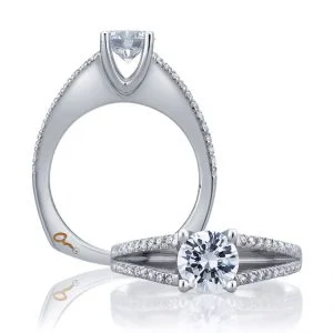 18 KARAT WHITE GOLD WEDDING RING with diamonds - 4056WR-A