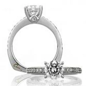 18 KARAT WHITE GOLD WEDDING RING with diamonds - 4064WR