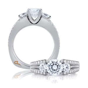 18 KARAT WHITE GOLD WEDDING RING with diamonds - 4070WR