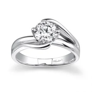 14 KARAT WHITE GOLD SOLITAIRE WEDDING RING