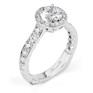 18 KARAT WHITE GOLD WEDDING RING with diamonds - R512-1 - Michael M