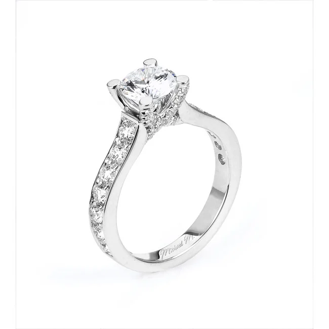 18 KARAT WHITE GOLD WEDDING RING with diamonds - R534-1 - Michael M