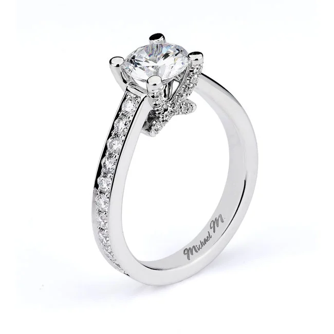 18 KARAT WHITE GOLD WEDDING RING with diamonds - R541-1 - Michael M