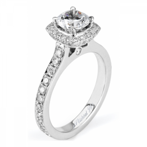 Michael M Amore Modern Halo Diamond Engagement Ring