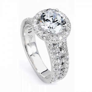 Michael M. Graduated Triple Row Diamond Engagement Ring