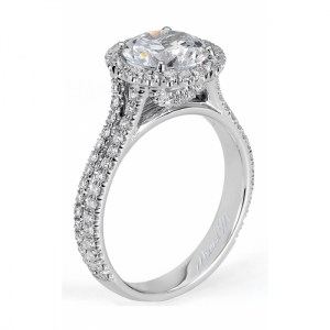 Michael M. Double Row Diamond Engagement Ring