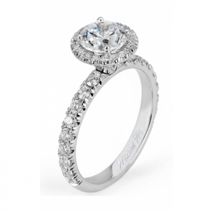 Michael M Europa Pave Halo Diamond Engagement Ring
