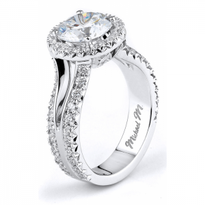 Michael M Split Shank Diamond Engagement Ring