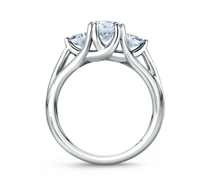 CLASSIC THREE STONE TRELLIS ENGAGEMENT RING
