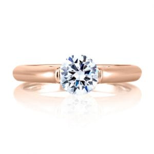 MODERN SOLITAIRE CATHEDRAL ENGAGEMENT RING
