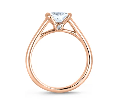 SLEEK CENTER BEZEL, ACCENT PROFILE DIAMOND SOLITAIRE RING