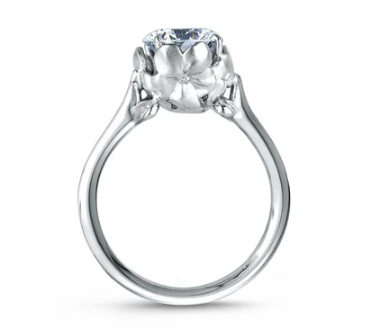 ART CRAFTED FLORAL ENGAGEMENT RING