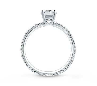 CLASSIC ROUND CENTER ETERNITY MICRO PAVÉ ENGAGEMENT RING