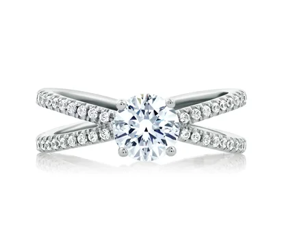 DELICATE SPLIT SHANK WITH ROUND CENTER ENGAGEMENT RING