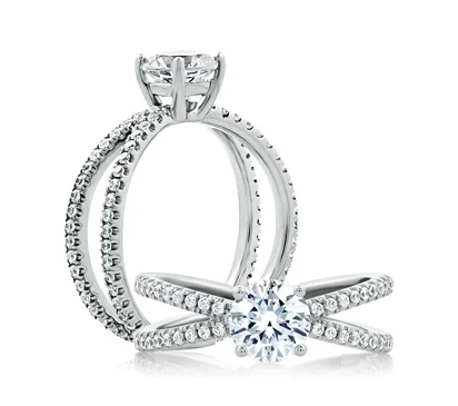 DELICATE SPLIT SHANK WITH ROUND CENTER ENGAGEMENT RING