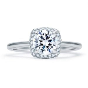 QUILTED PAVÉ HALO ENGAGEMENT RING