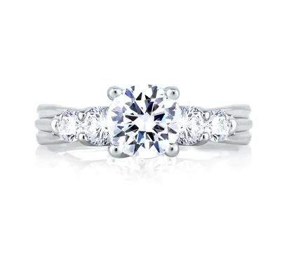 FIVE STONE TRELLIS SET ENGAGEMENT RING
