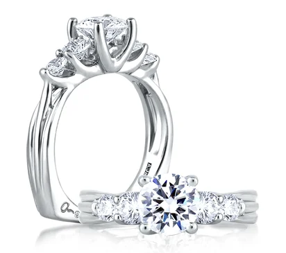 FIVE STONE TRELLIS SET ENGAGEMENT RING