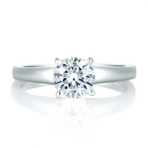 SIMPLE FOUR PRONG SOLITAIRE ENGAGEMENT RING