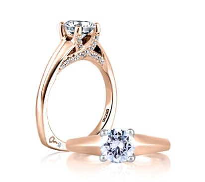 SOLITAIRE DIAMOND CROSS OVER RING