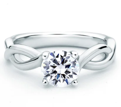 DESIGNER VINE MOTIF SOLITAIRE ENGAGEMENT RING