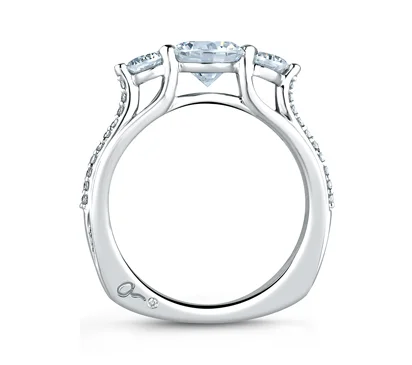 Classic Cathedral Three Stone Ring
