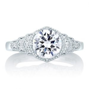 Deco Vintage Step Engagement Ring