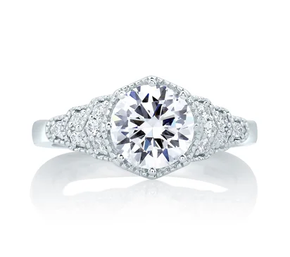 Deco Vintage Step Engagement Ring