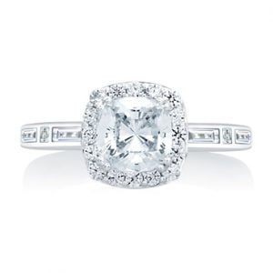 Cushion Cut Halo With Baguettes And Princess At The Sides
