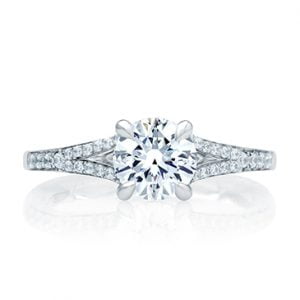 Quilted Micro Pav? Round Engagement Ring