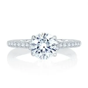 Vintage French pav? Quilted Engagement Ring